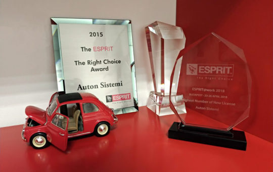 Esprit cam premia Auton sistemi auton sistemi premi Esprit CAM